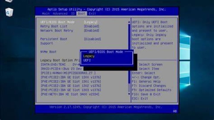 Can I install Windows 10 on Legacy BIOS?