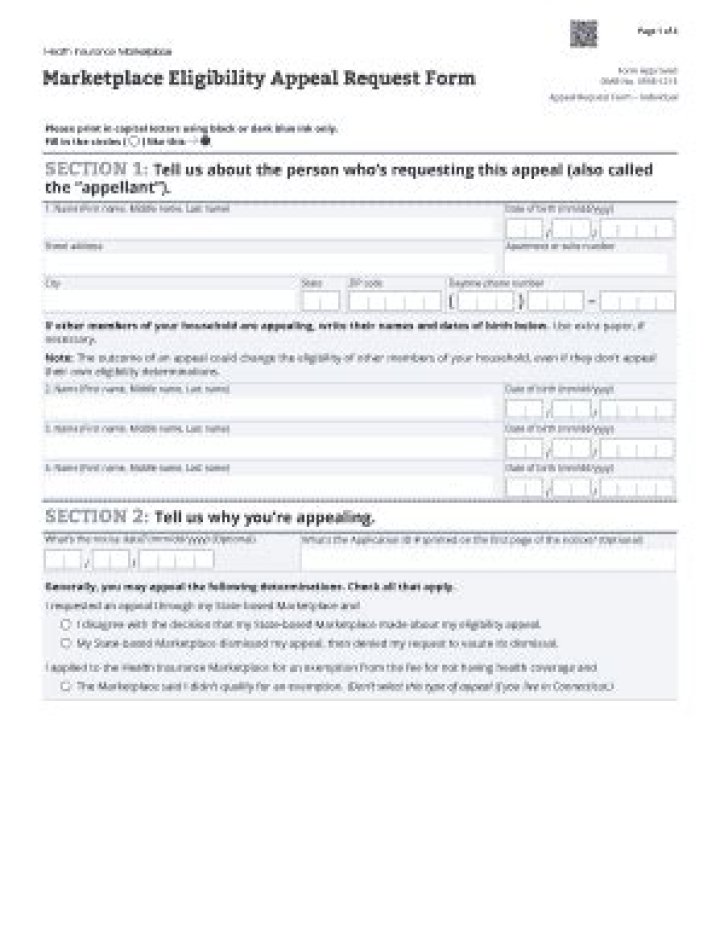 How do I appeal a marketplace eligibility determination?