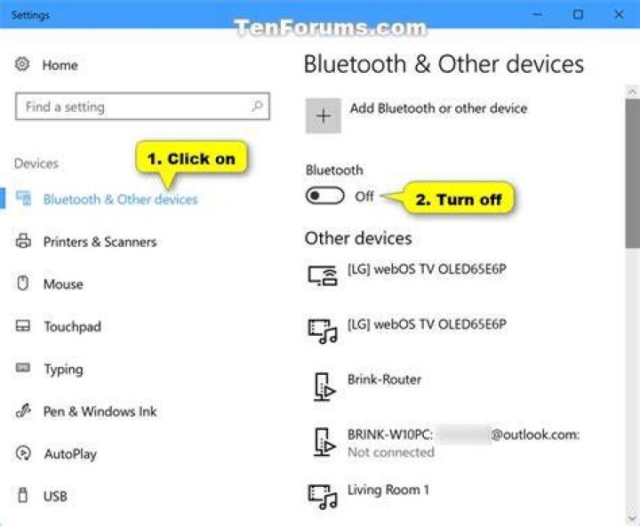 How do I turn off Bluetooth on my smartwatch?