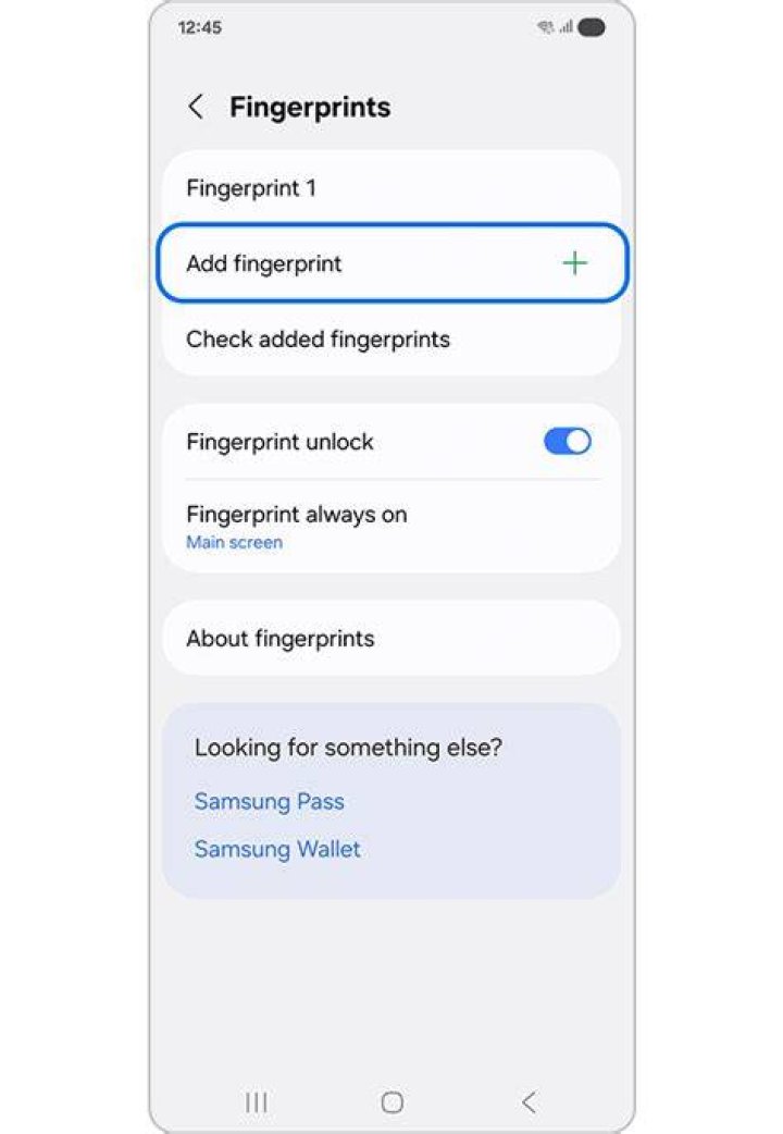 How do you add a fingerprint to Samsung?