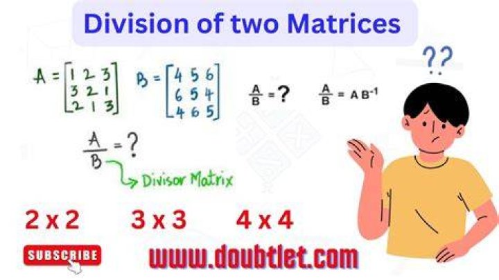 How do you divide two matrices?