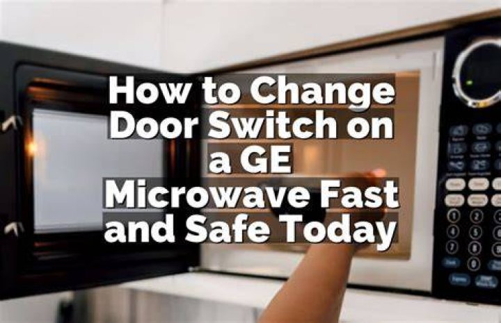 How do you open a GE microwave door?
