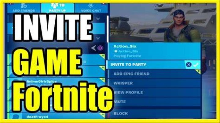 How do you send a game invite to fortnite on ps4?
