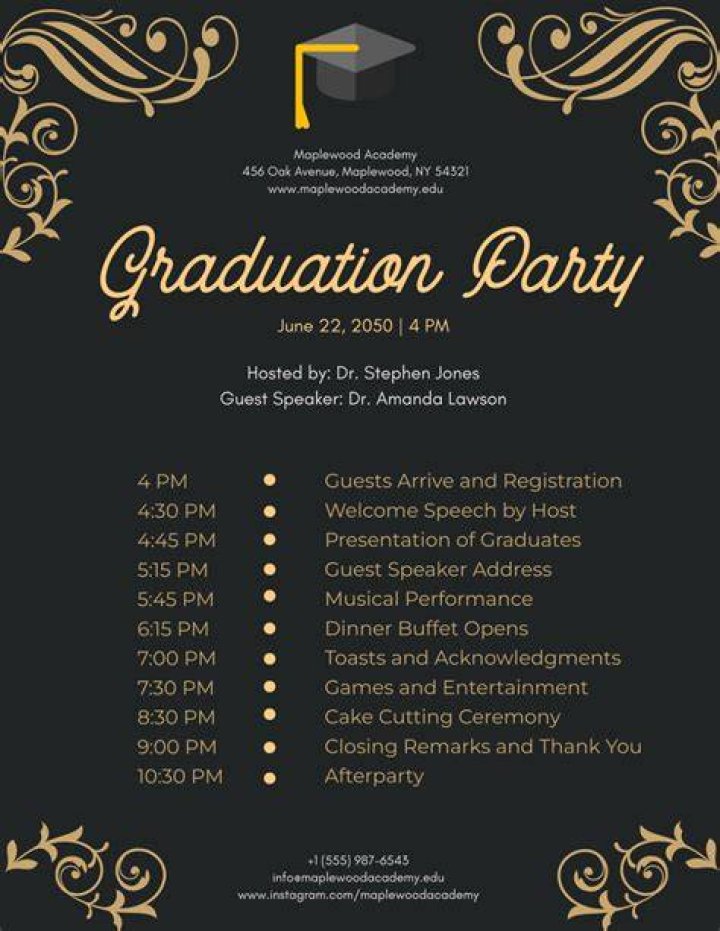 How do you write a graduation party program?