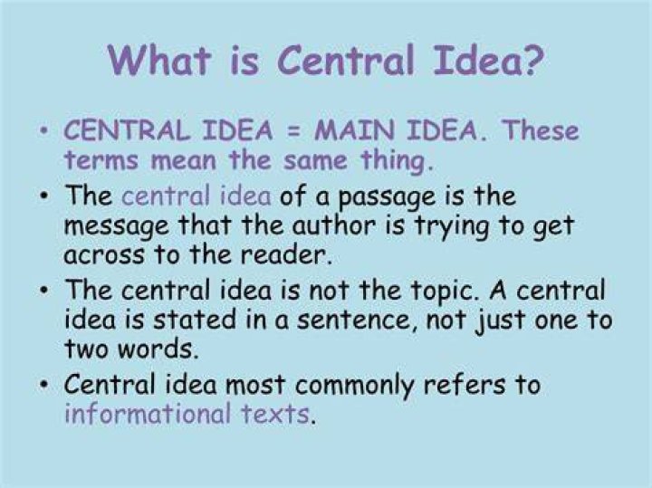How does an author develop a central idea?