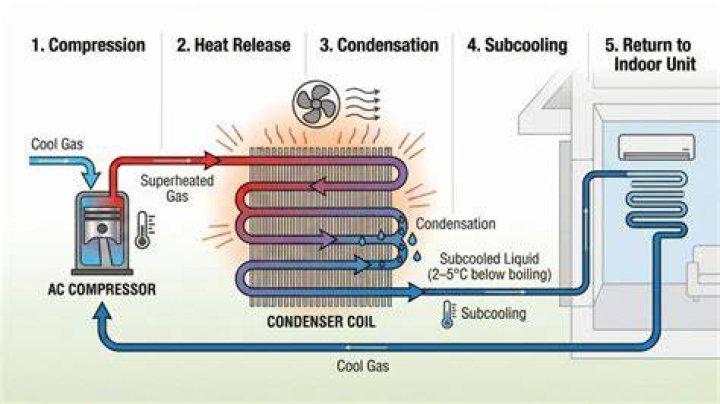 How does condenser coil work?