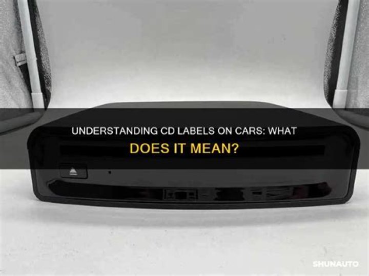 What does CD mp3 mean in a car?