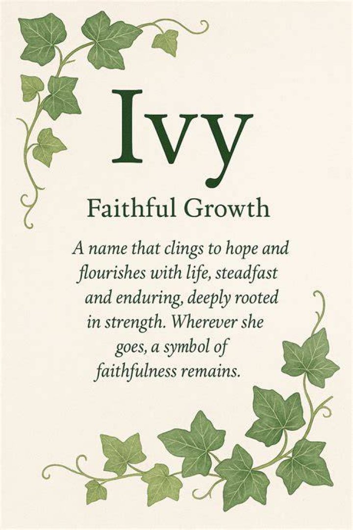 What does the name Ivy mean?