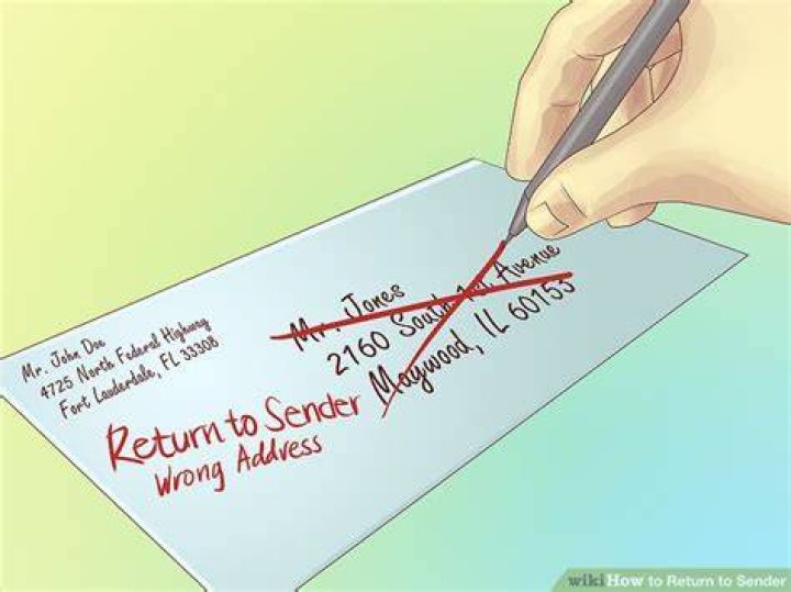 What happens to mail when you write return to sender?