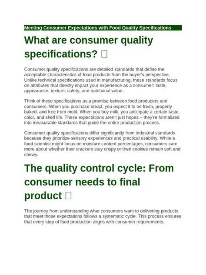 What is consumer quality? | ContextResponse.com