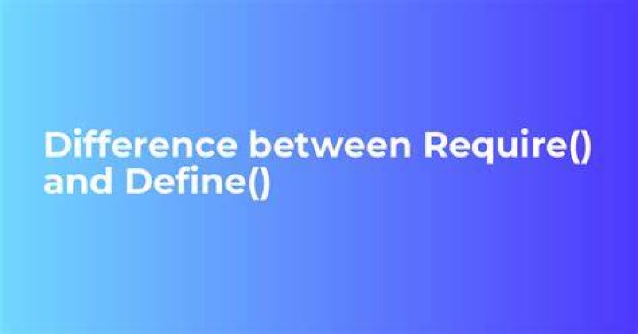 What is difference between require and define in RequireJS?