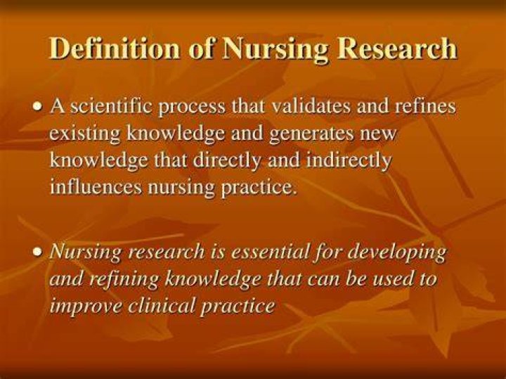 What is the best definition of nursing research?