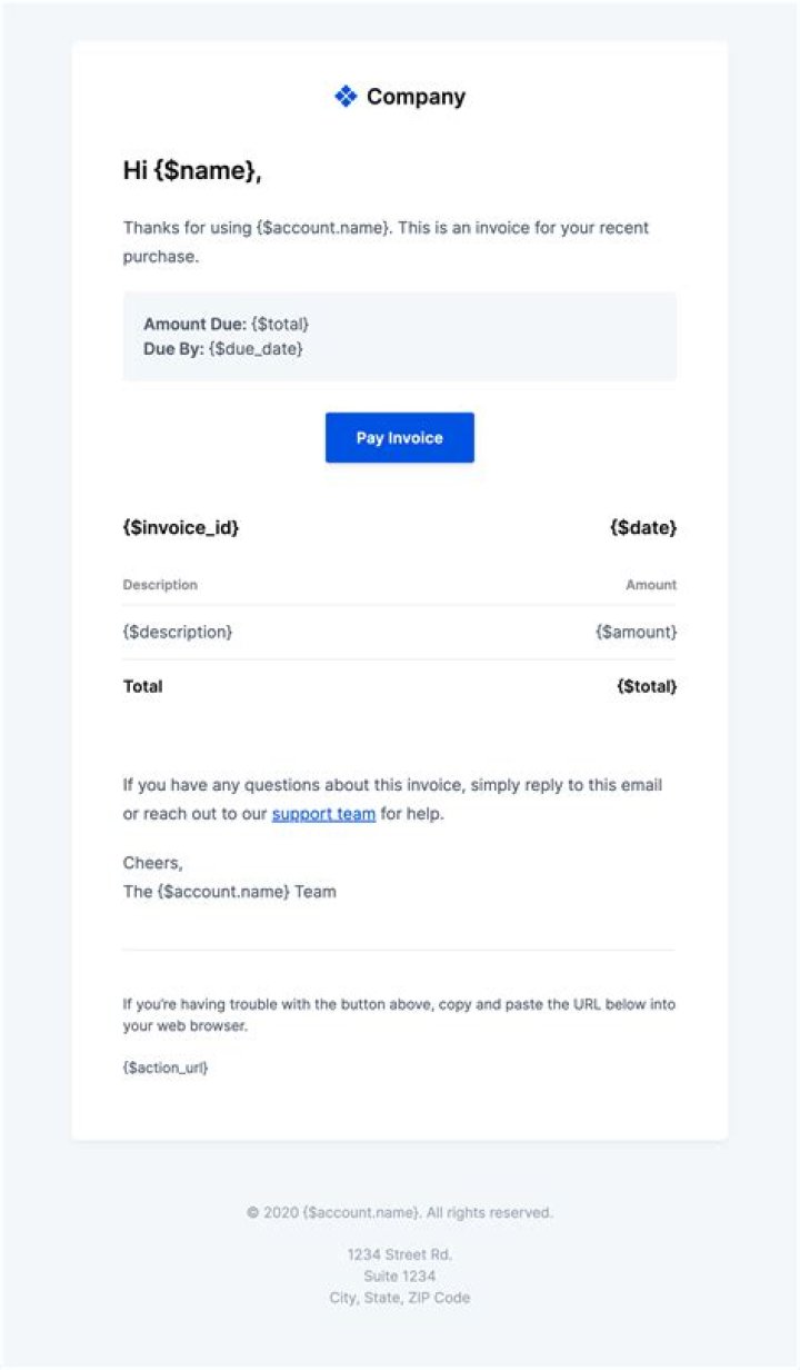What is the invoice email?