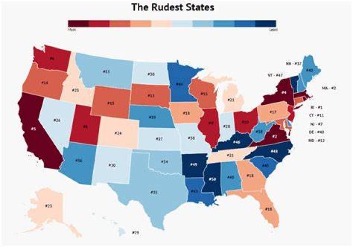 Which states are the rudest?